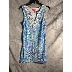 Lilly Pulitzer Hey Hey Soliel Blue Haven Harper Dress Shift Size small